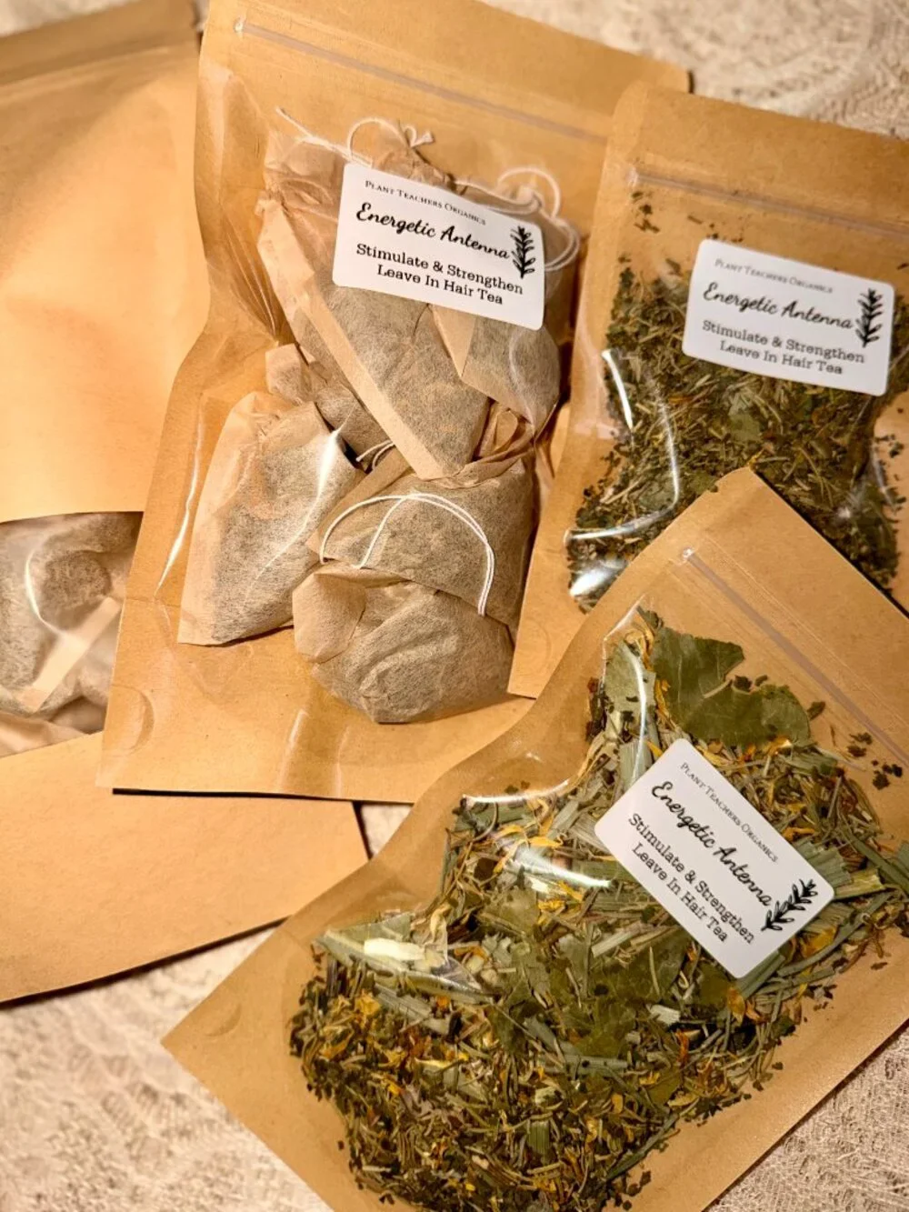 18 SERVINGS HAIR TEA Energetic Antenna: Stimulate & Strengthen Leave In Hair Tea
